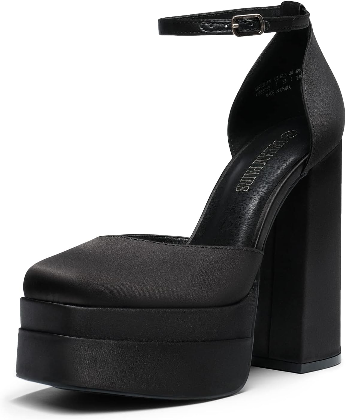 DREAM PAIRS Womens High Chunky Platform Closed Toe Block Heels