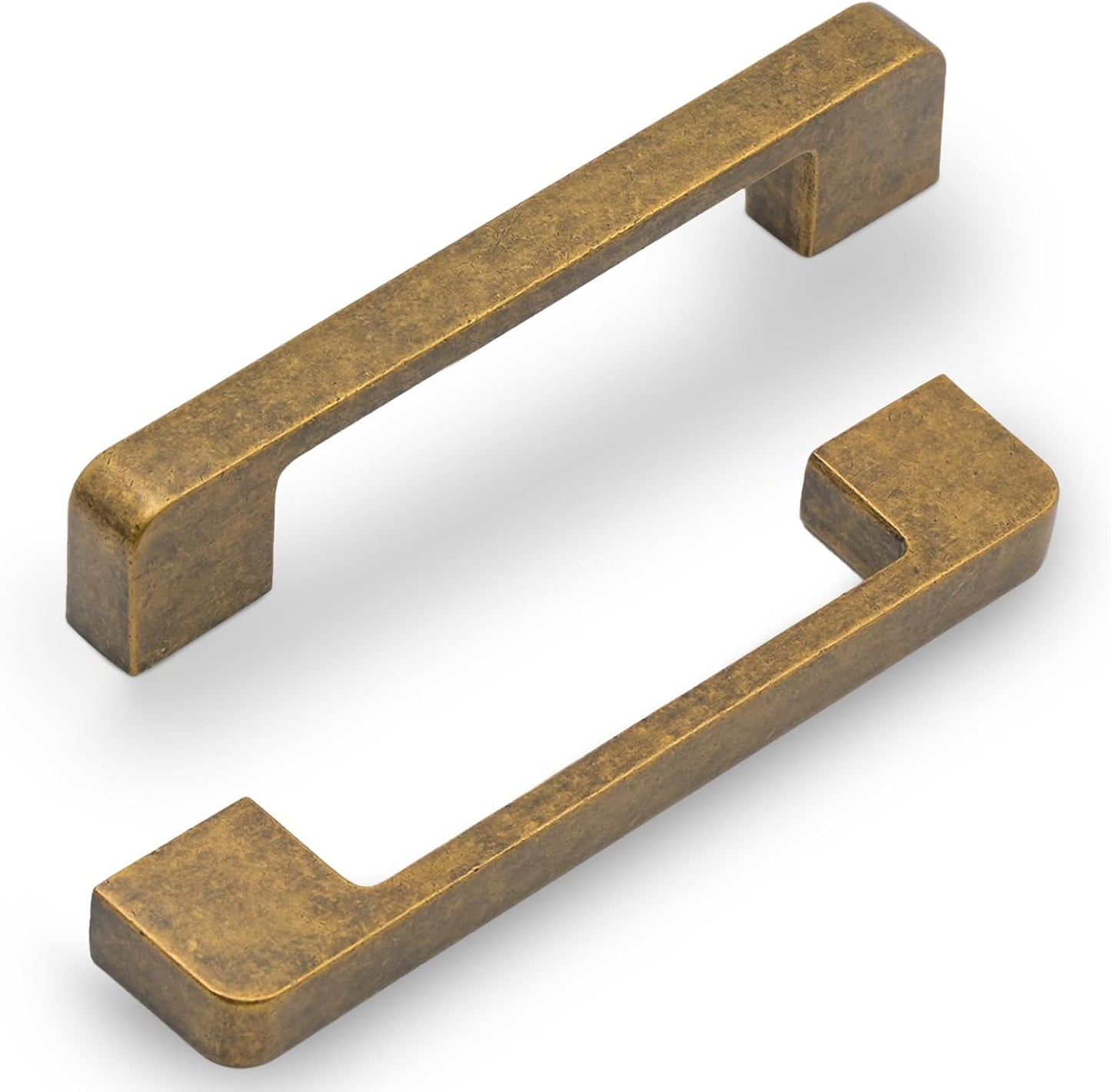 Antique Brass Kitchen Cabinet Handles - 10 Pack of 5 Inch Pulls