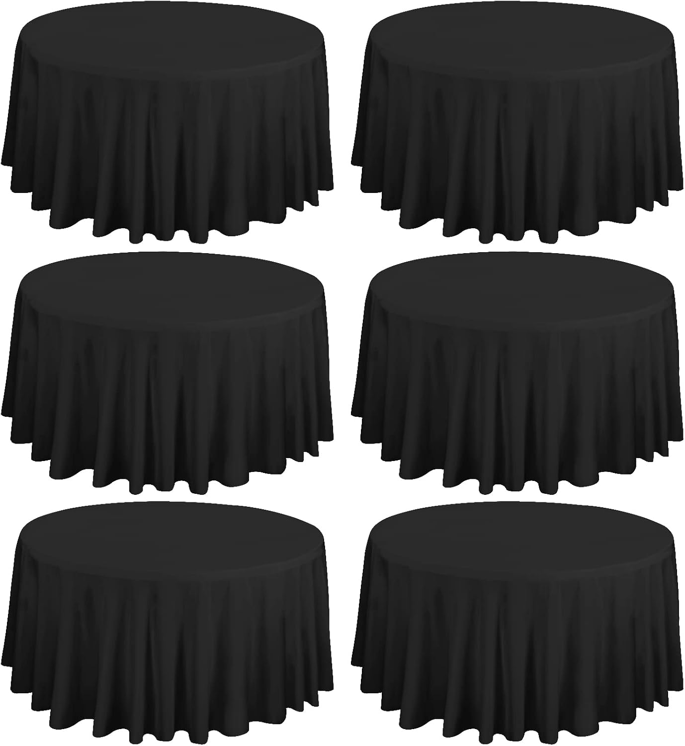 108 Inch Black Round Tablecloths for Elegant Events and Dining