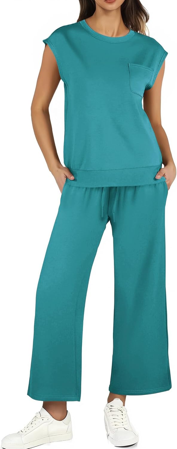 PINSPARK 2-Piece Women's Summer Lounge Set - Comfort & Style