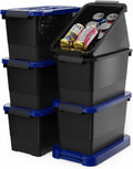 WYT 7 Quart Storage Bins with Lids and Latch - Stackable Organizers