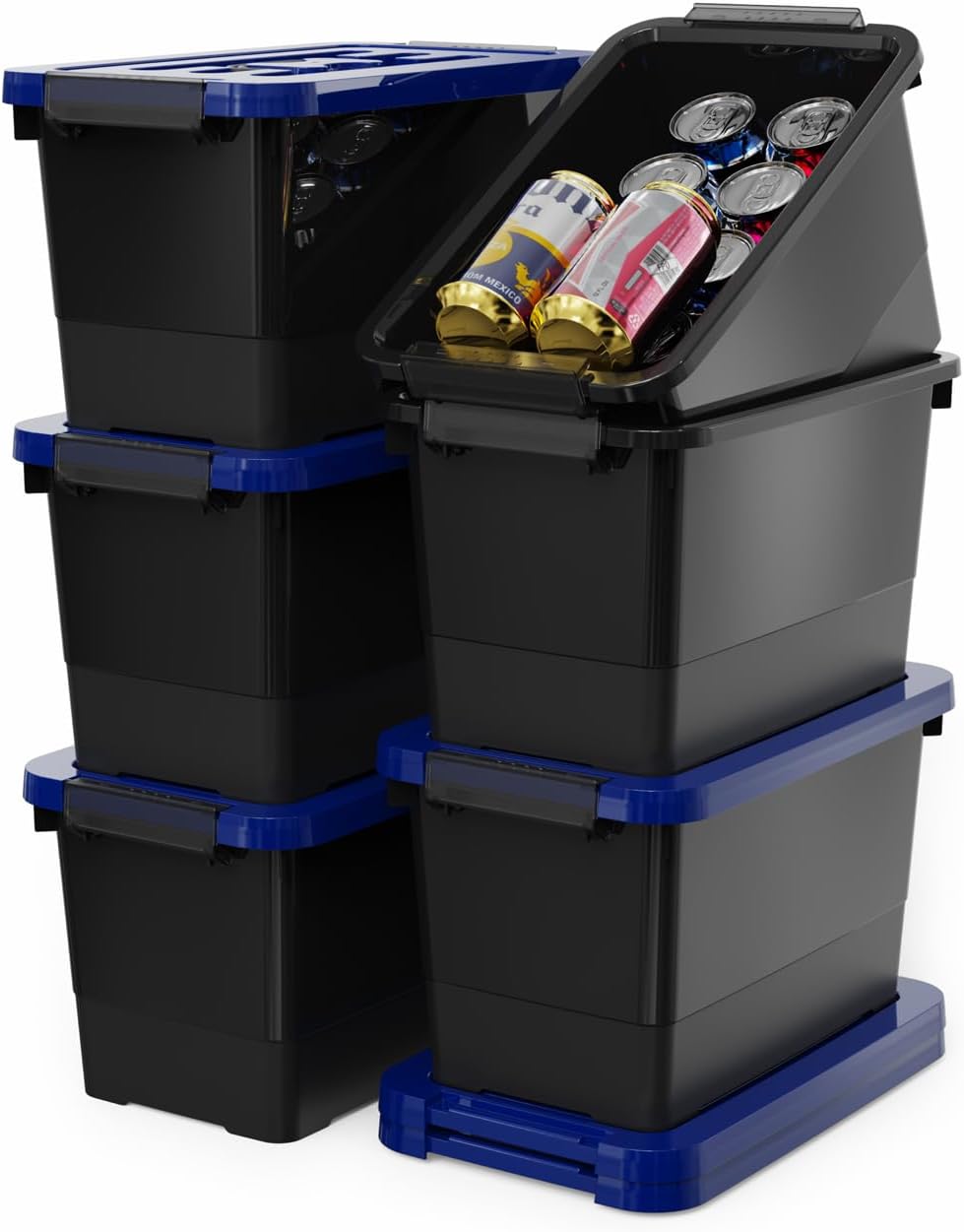 7 Quart Storage Bins with Lids and Latch for Organizing