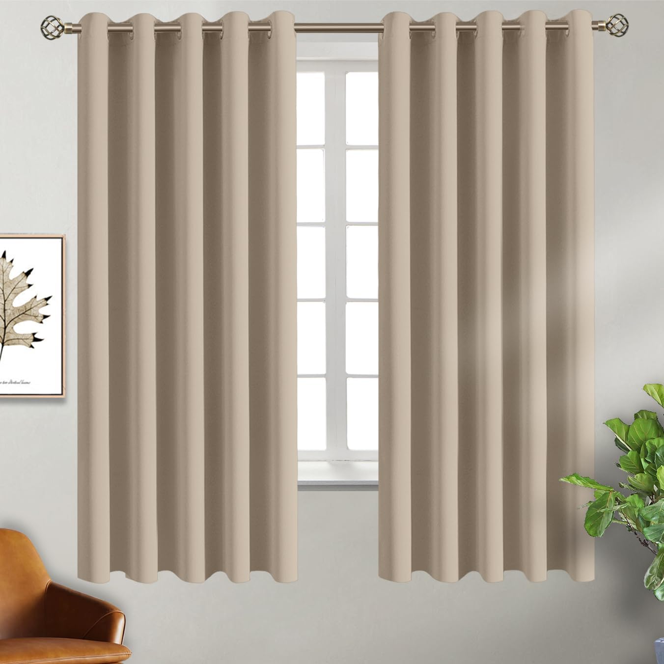 BGment Blackout Curtains - Thermal Insulated Room Darkening Panels