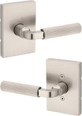 Kwikset Mirada Reeded Interior Passage Door Lever - Satin Nickel