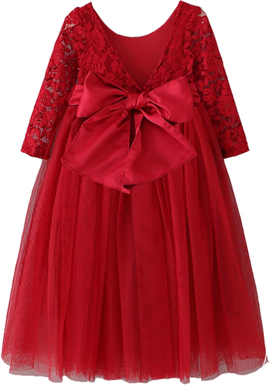 Cutiego Flower Girl Dress for Toddlers - Vintage Rustic Style