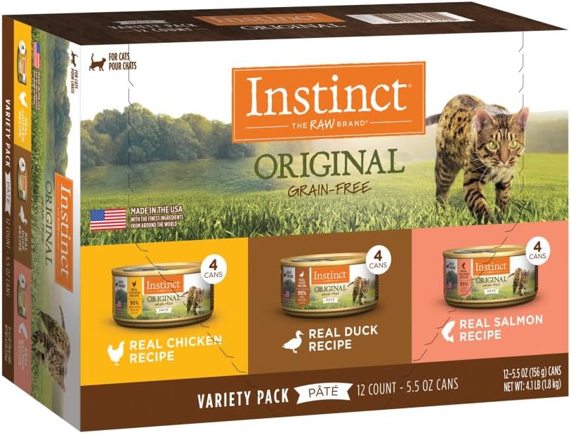 Instinct Original Pate Wet Cat Food Variety Pack for Picky Eaters