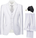 Mens Suit 3 Piece Set Slim Fit for Men Two Buttons - Wedding