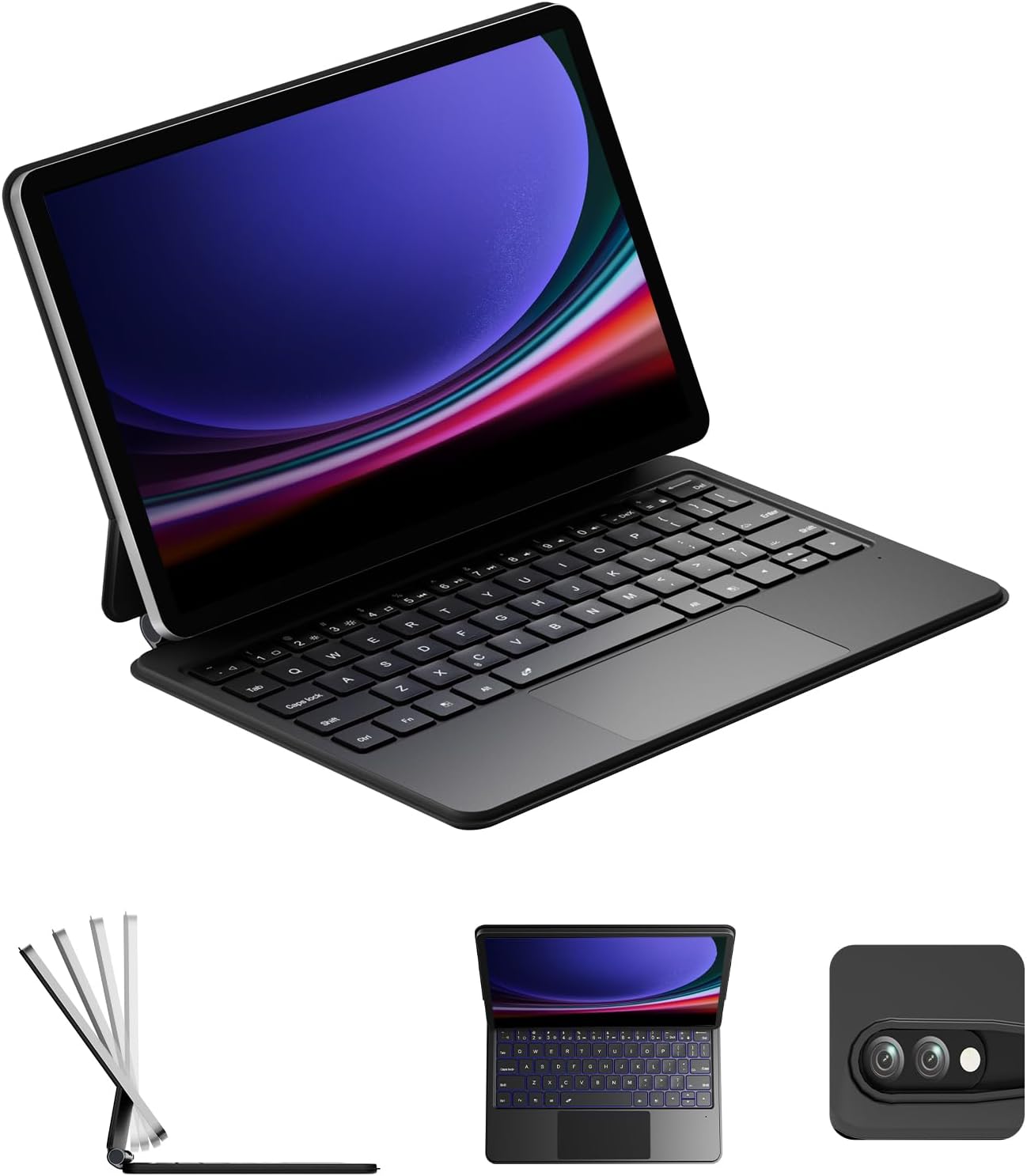 Keyboard Case for Samsung Galaxy Tab S9 FE with Trackpad