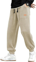 Corduroy Joggers Pants Casual Cargo Drawstring Elastic Waist Shoes