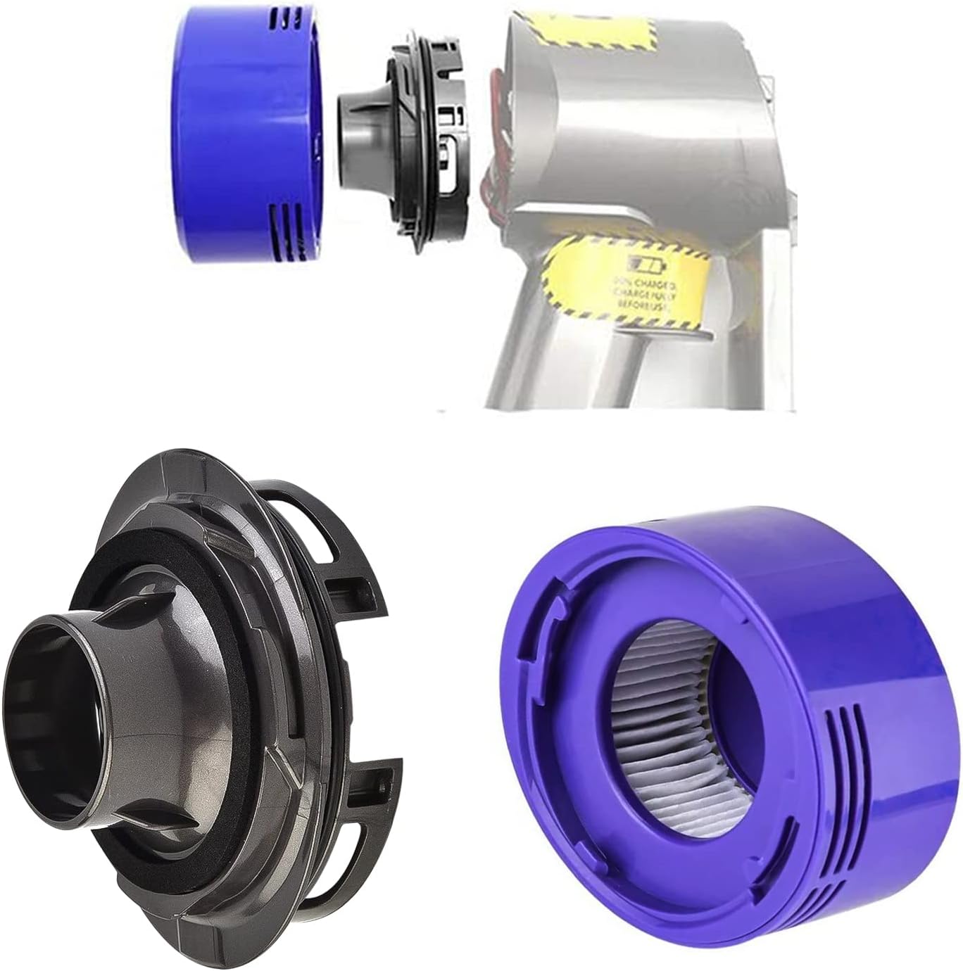 Dyson V7 V8 Rear Filter Kit - Hepa Conversion for Cleaner Air