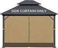 Aoodor 12ft x 12ft Gazebo Curtain Set for Privacy Protection