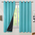 Thermal Insulated Blackout Curtains for Bedroom 52x63 in Black