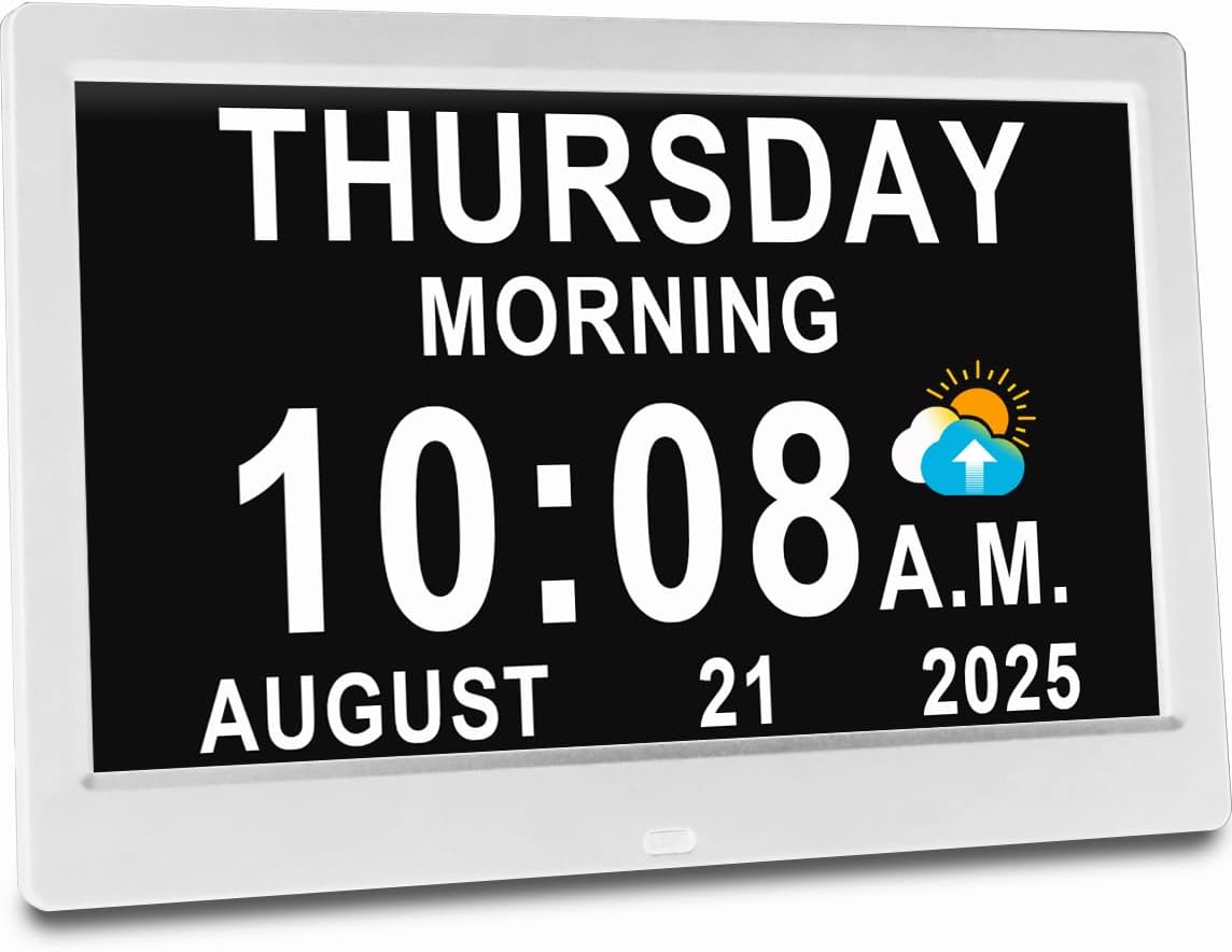 11.5 Inch Extra Large Digital Talking Clock for Seniors Care