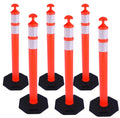 6PACK Traffic Delineators Cone 42in Orange - Stable, Highly Reflective