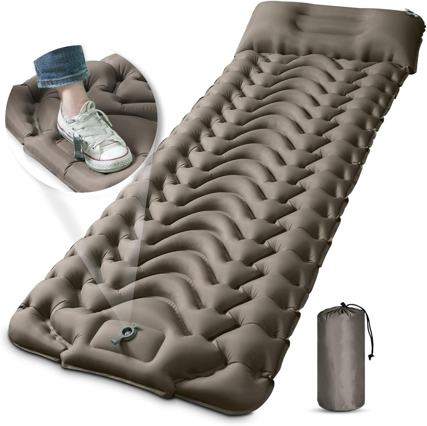 MEETPEAK 4-Inch Thick Inflatable Camping Pad