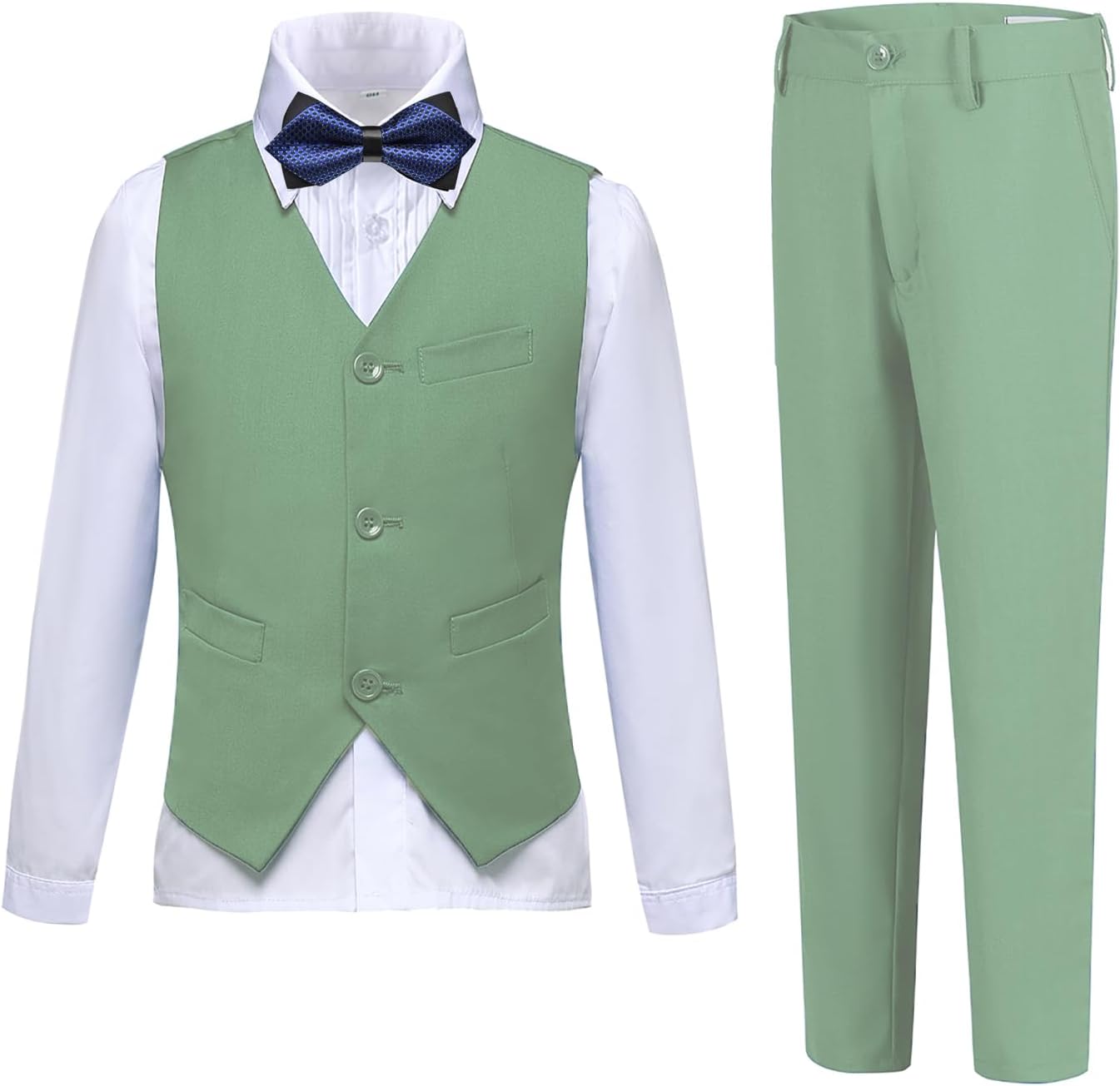 Boys Suits Slim Fit 4 Piece Formal Dresswear Set for Kids
