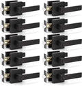 KNOBWELL 10 Pack Heavy Duty Black Door Levers - Privacy Bulk Set