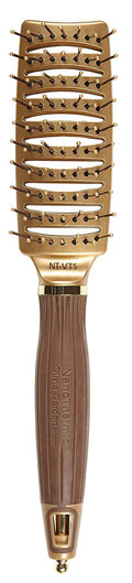 Ceramic + Ion Nano Thermic Styler Hair Brush - Smooth, Frizz-Free Hair