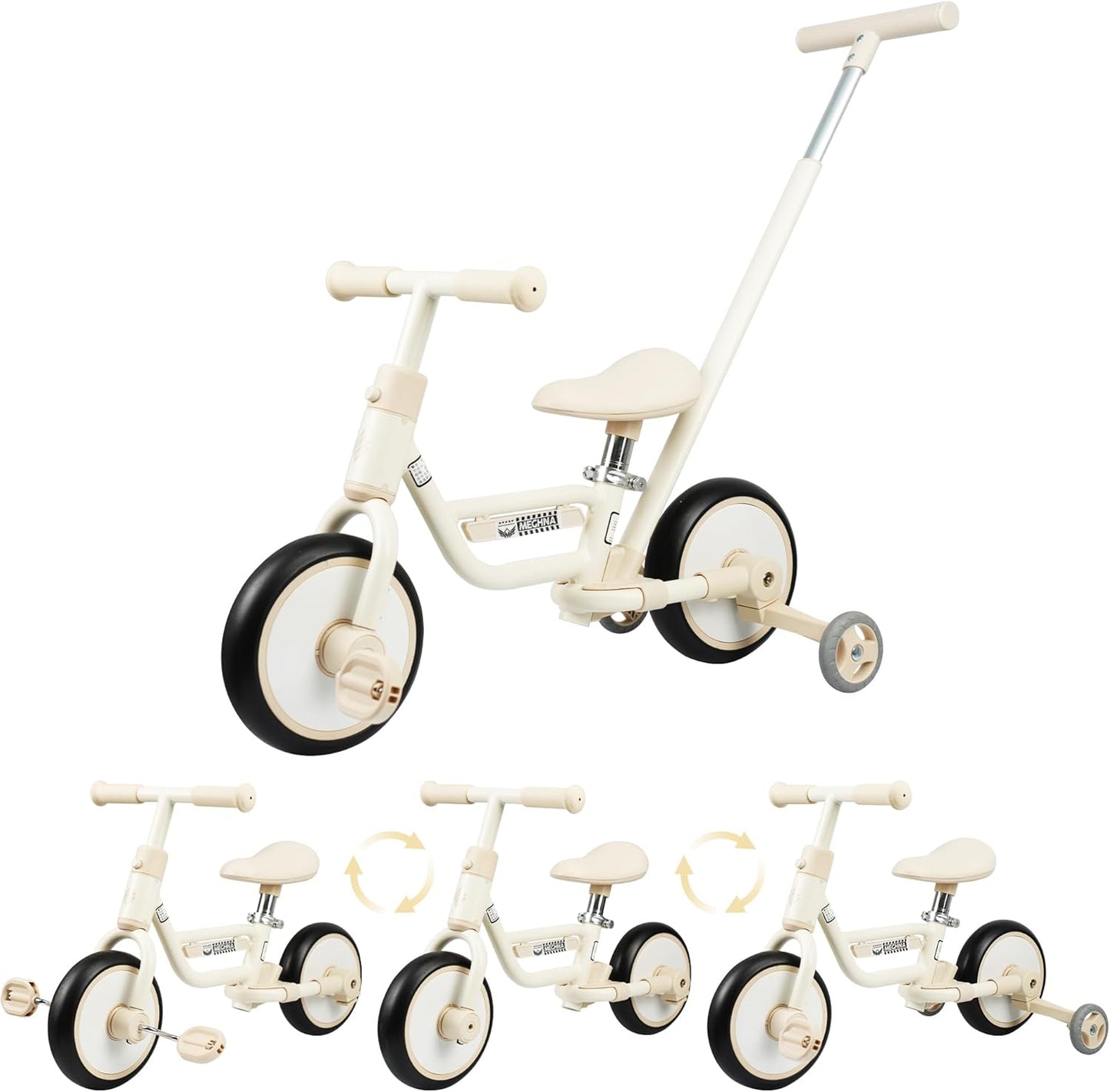 MEGHNA 4-in-1 Toddler Balance Bike - Easy Assembly!