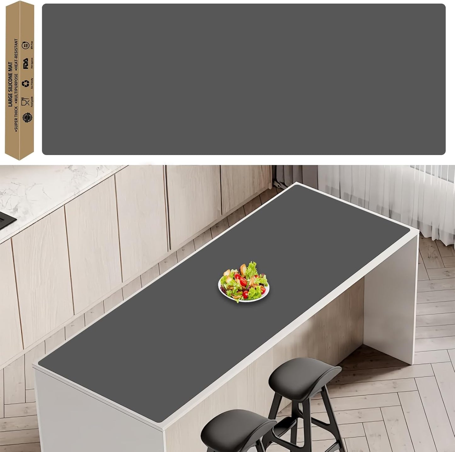 Extra Large Silicone Kitchen Counter Mat for Heat Resistance
