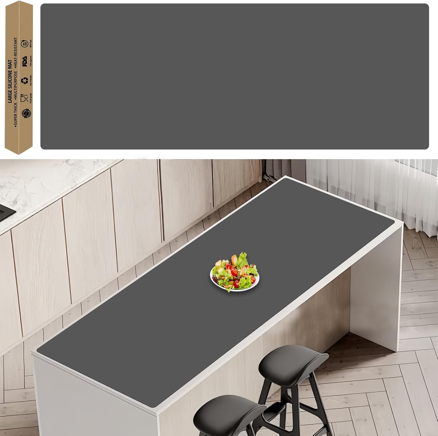 Extra Large Silicone Kitchen Counter Mat for Heat Resistance