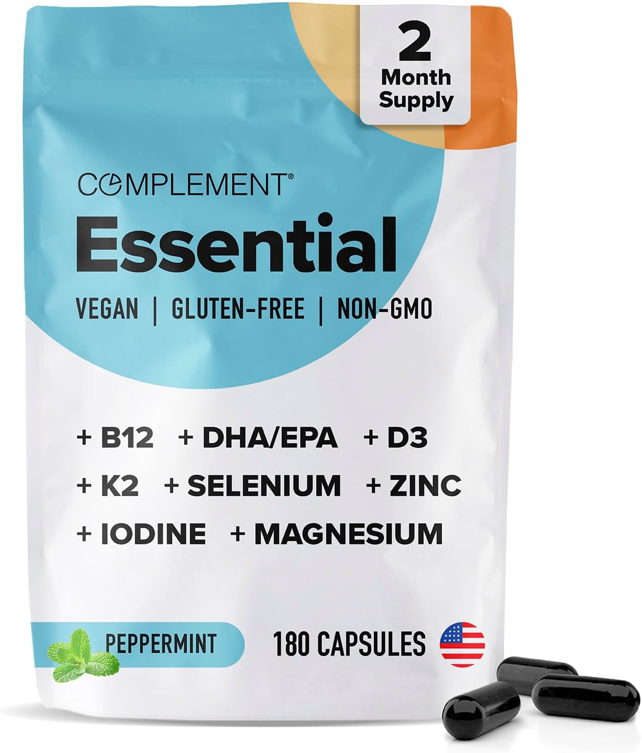 Complement Essential Vegan Multivitamin for Men & Women - 180 Capsules