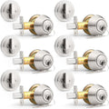 Probrico Brushed Nickel Keyed Alike Deadbolts 6 Pack - Easy Install