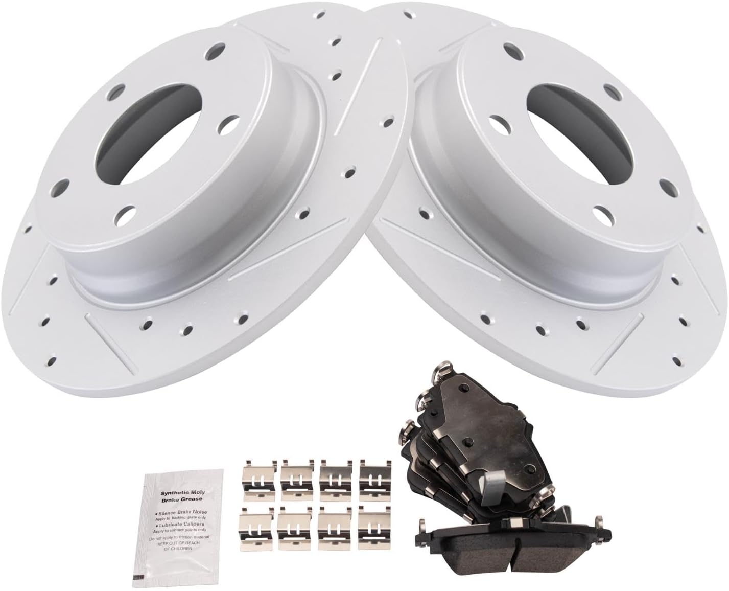TRQ Rear Brake Pad & Rotor Kit for 2020-2022 Nissan Sentra