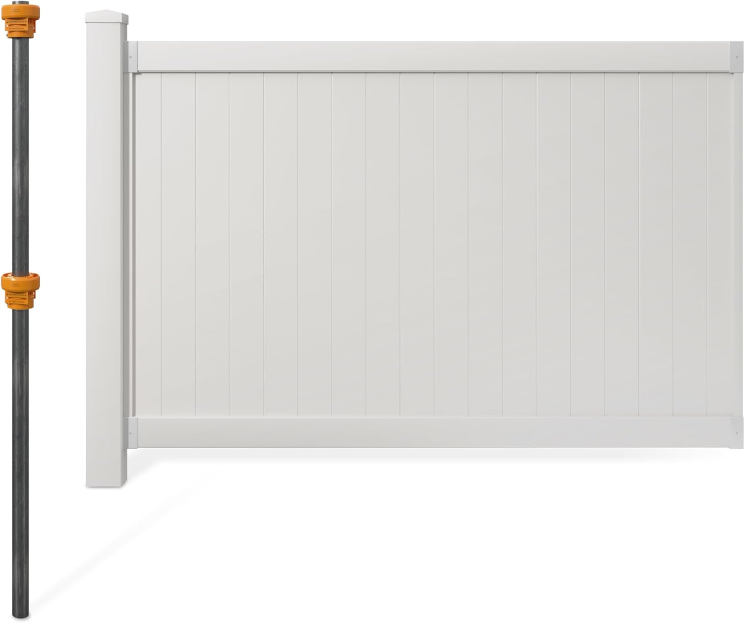 Durable 4ft H x 6ft W No Dig Vinyl Privacy Fence Kit