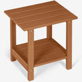 Adirondack Outdoor Side Table 16.6in Small Patio End Table - 2-Tier