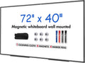 Magnetic Dry Erase Board 72 x 40 in Whiteboard - Large Wall Mounted