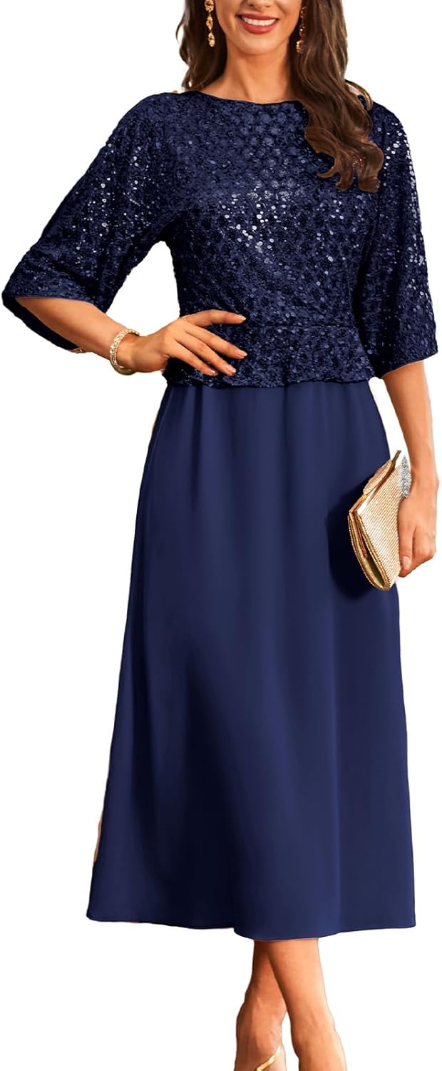 Elegant Sequin Dress for Women - Perfect for Weddings and Events