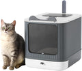 Foldable Cat Litter Box Fully Enclosed Litter Box with Lid - 3 Modes