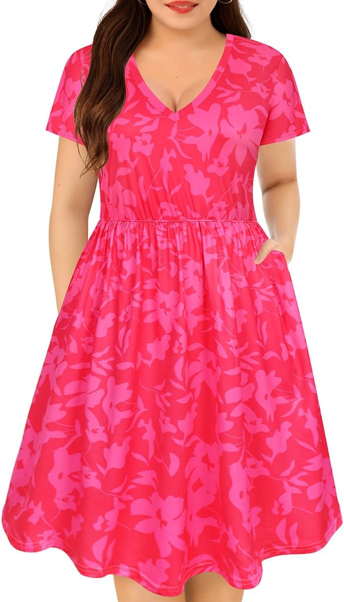 RITERA Plus Size Dresses for Curvy Women with Pockets