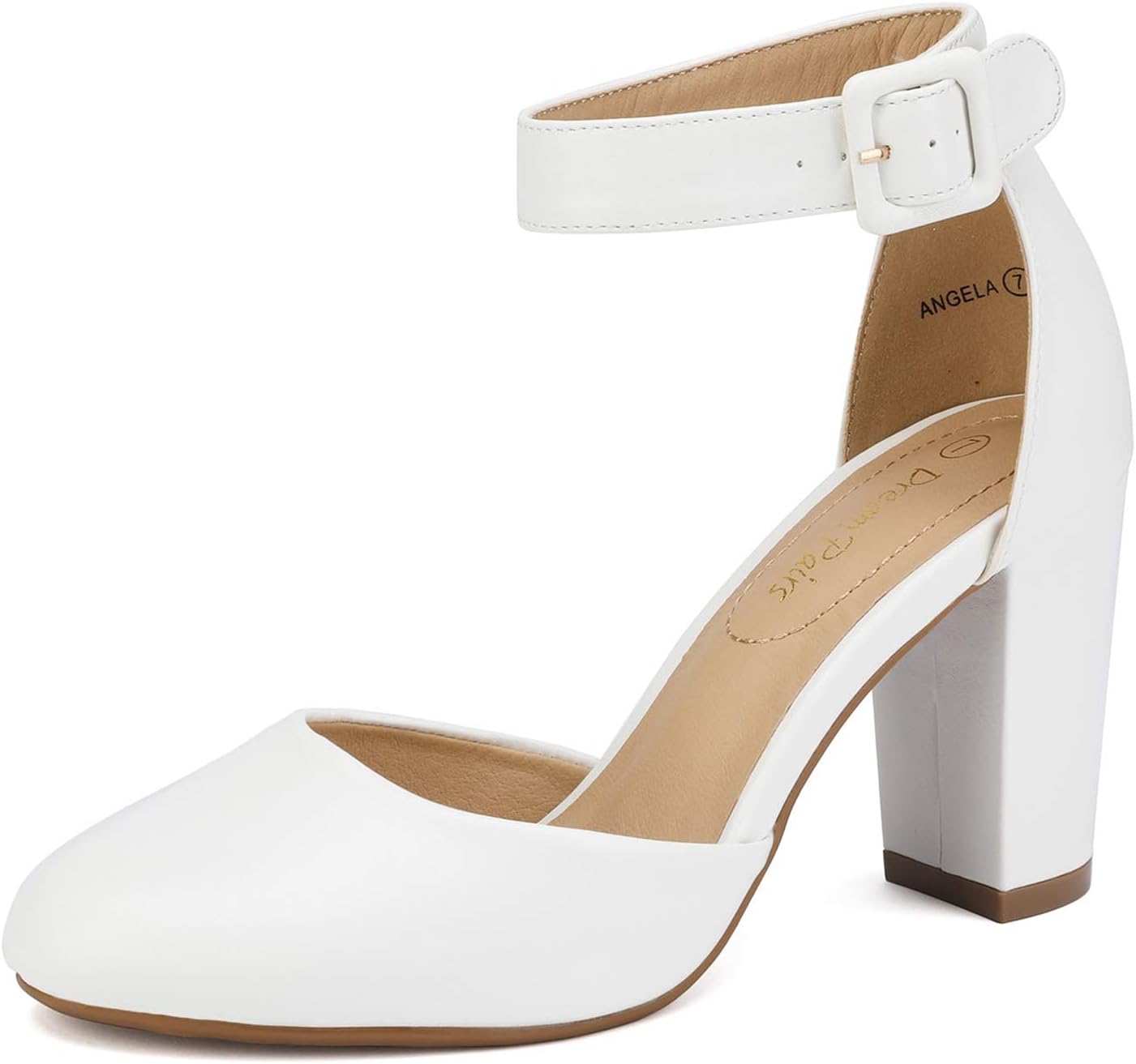 DREAM PAIRS Women's High Heel Ankle Strap Wedding Pumps Shoes