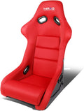 NRG Innovations FRP-300RD Fiber Glass Racing Seat (Large) - Red Cloth