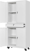 Yizosh Metal Garage Storage Cabinet: Sturdy and Roomy Organizer