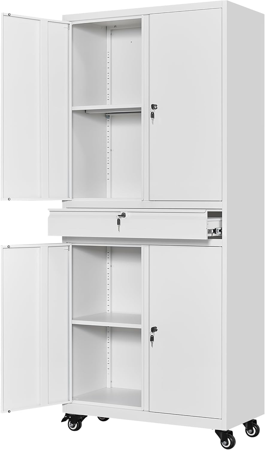 Yizosh Metal Garage Storage Cabinet: Durable & Spacious