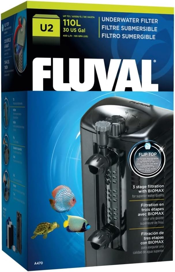 Fluval U2 Underwater Filter for Aquariums Up to 30 Gallons