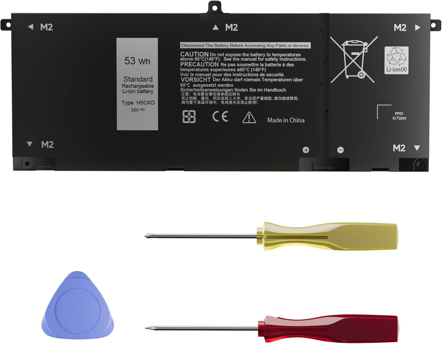 53Wh H5CKD Battery Replacement for Dell Inspiron and Latitude
