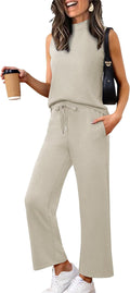 Versatile Women's Summer Lounge Set Mock Neck Tank and Shorts