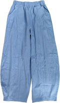 IXIMO Women's Cotton Linen Baggy Pants - Elastic Waist Lantern Fit
