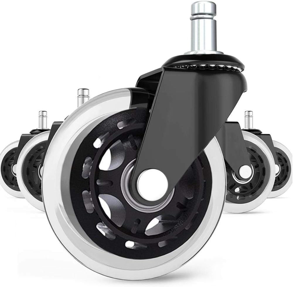 BF BRIGHTFIELD 3 Rubber Caster Wheels Set: Heavy Duty & Safe