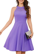 Women's Halter Lace Cocktail Dress - Short Vintage Party Dress