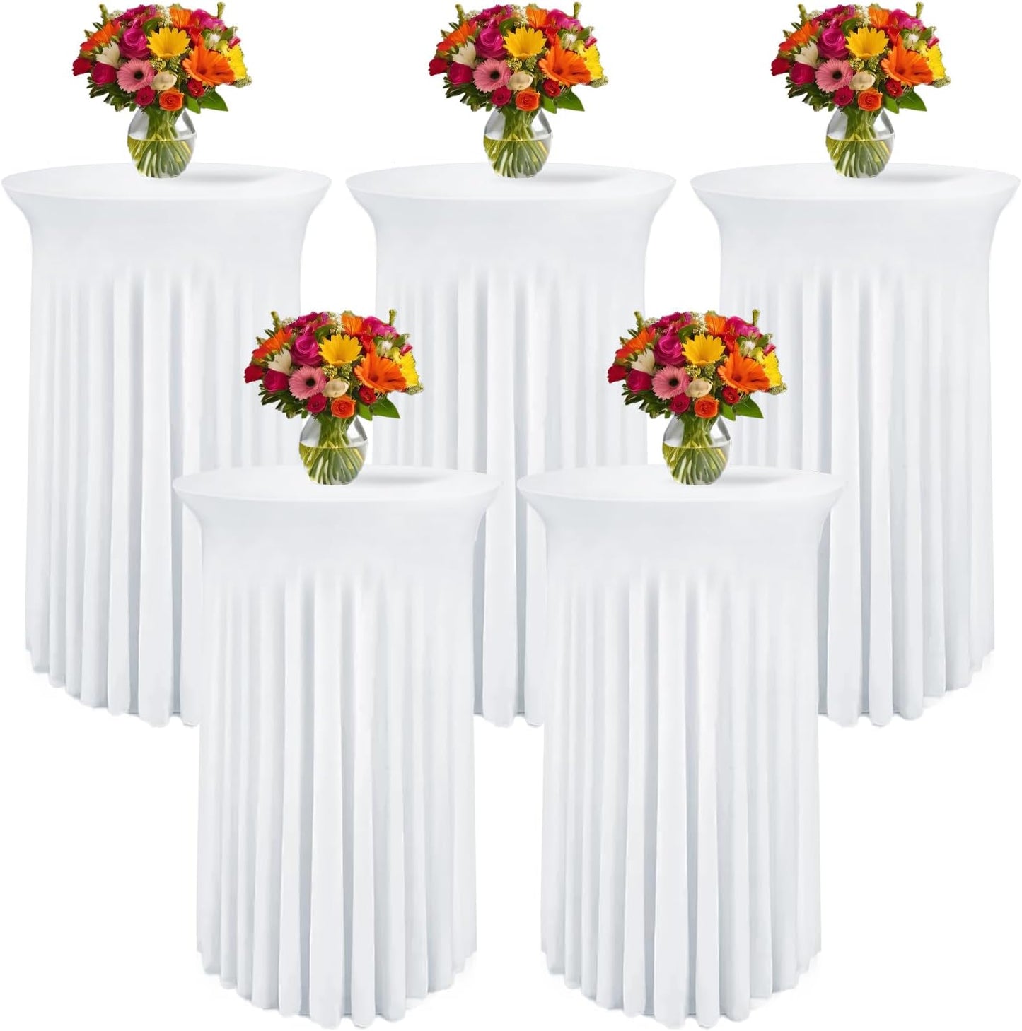 Stretchy White Tablecloths for Stylish Events!