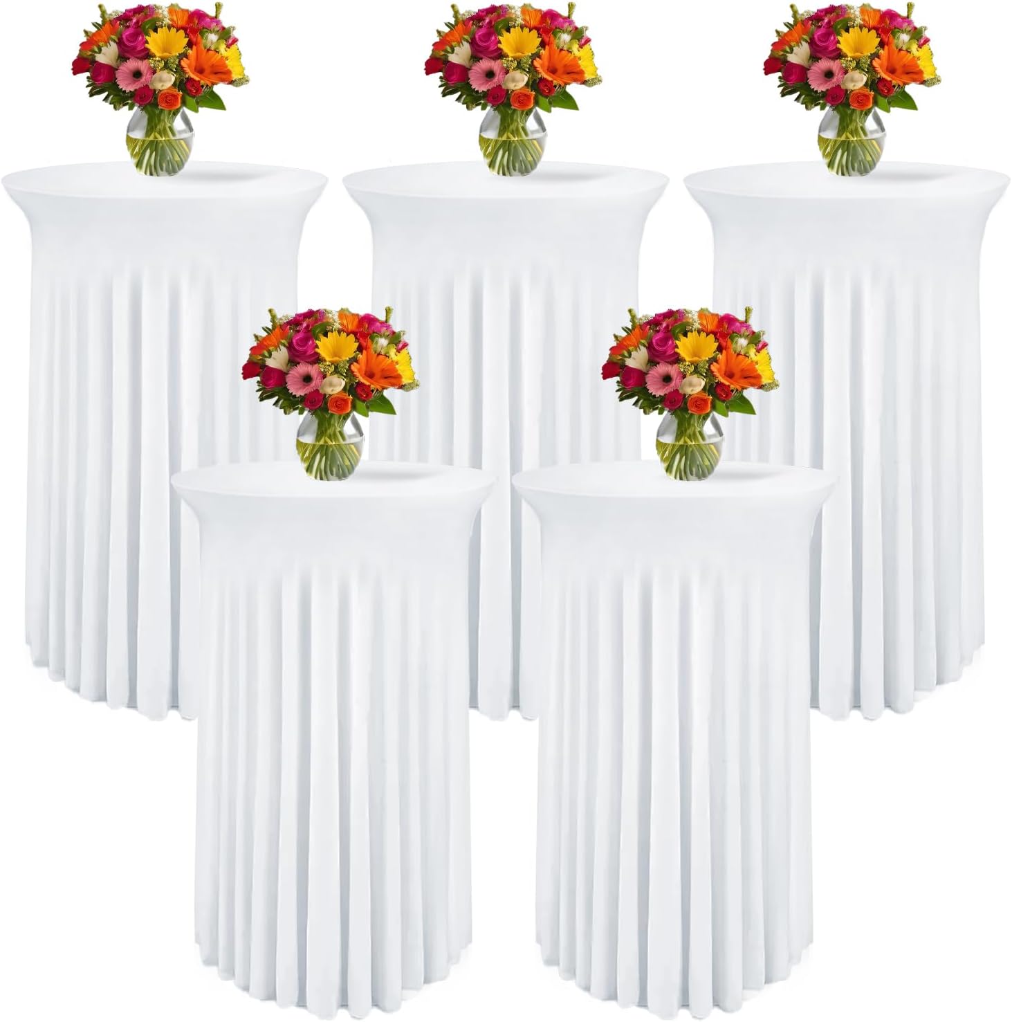 Stretchy White Tablecloths for Stylish Events!