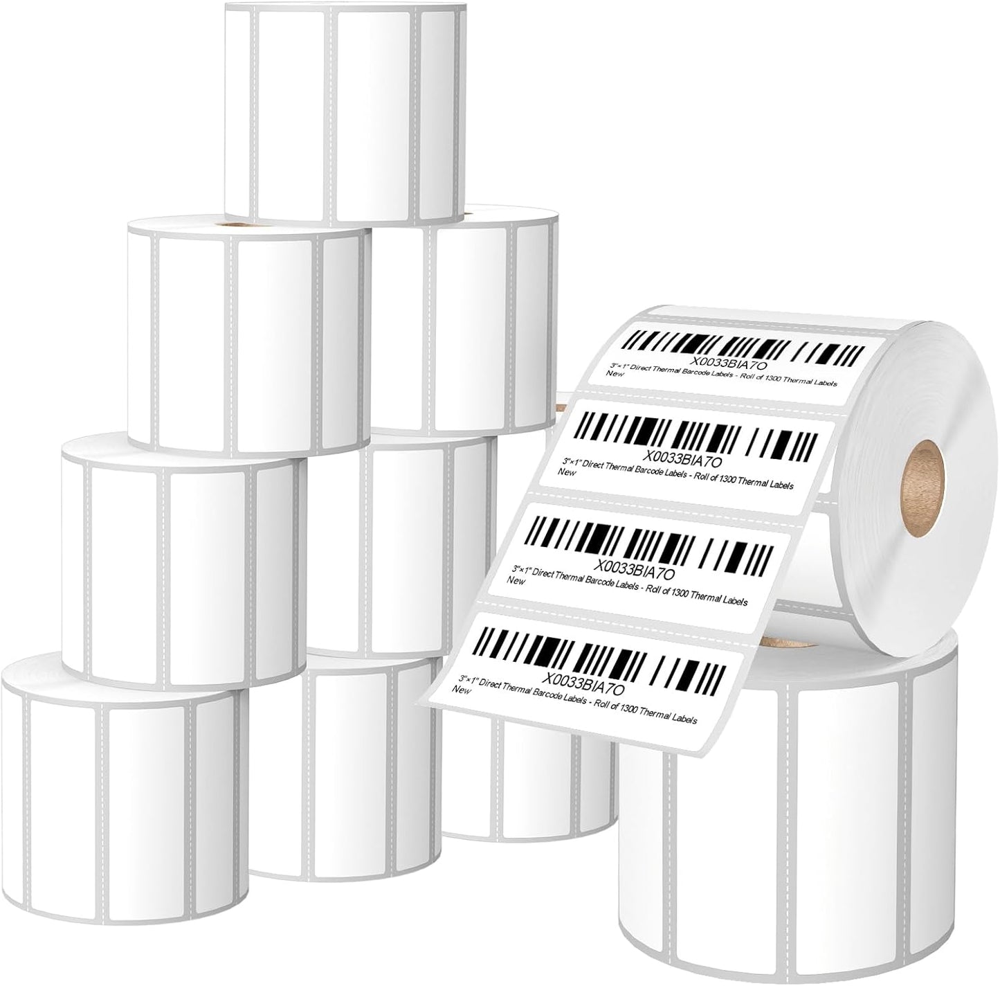12 Rolls 3in X 1in Address Labels for Zebra & Rollo Printers