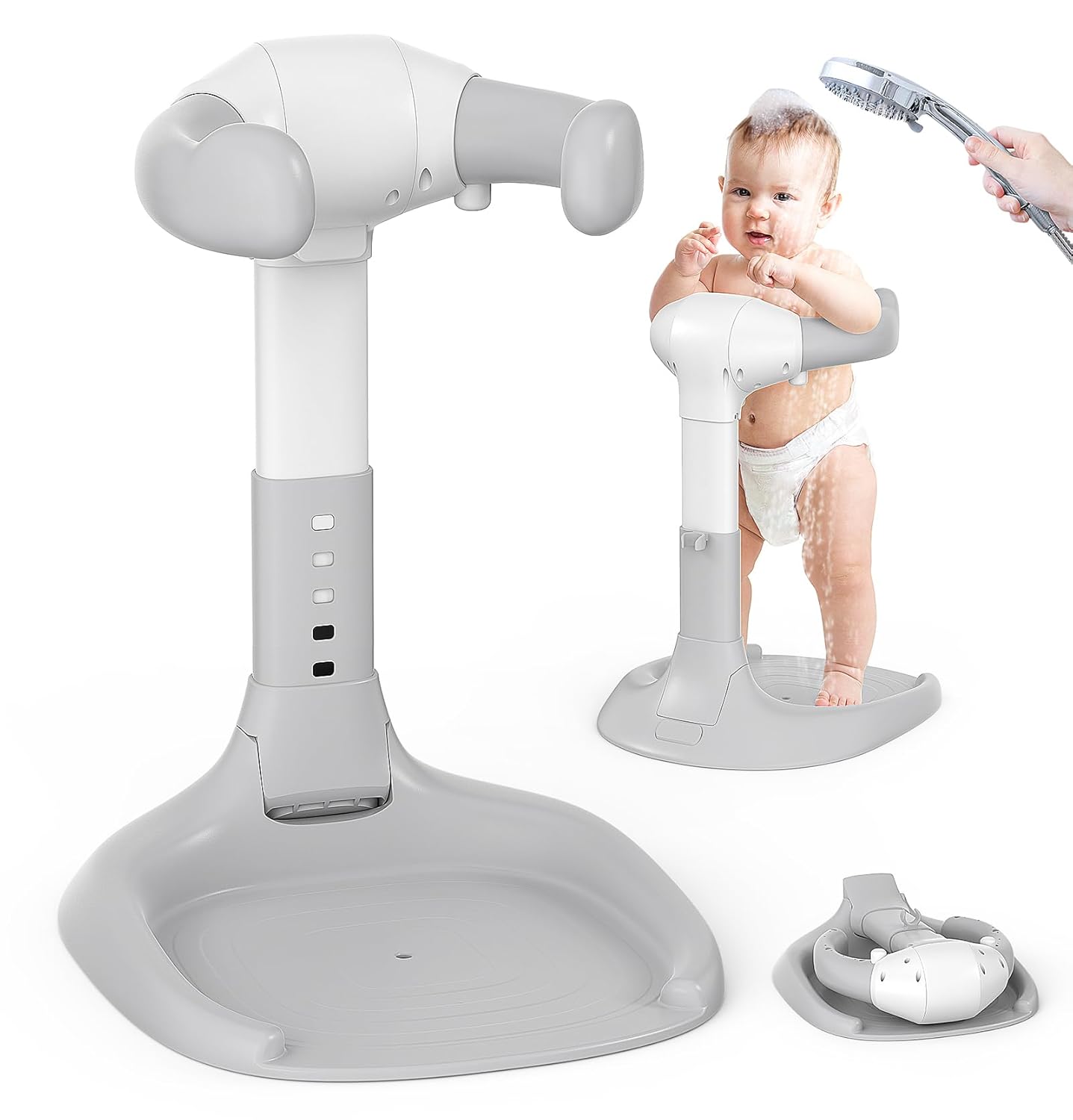 Stand Up Baby Shower Stand with Anti-Slip Base for Toddlers