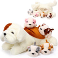 Dog Stuffed Animal with Puppies Inside - Cuddly Mommy and 4 Babies