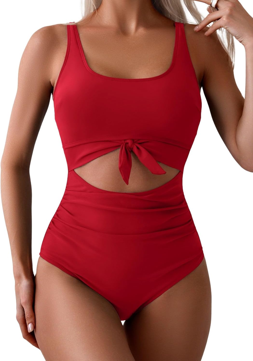 Eomenie Women's One Piece Swimsuit with Tummy Control Design